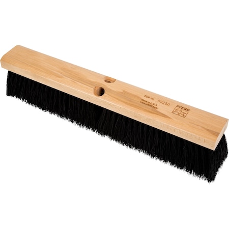 18 Medium Sweep Floor Brush - Black Tampico Fill, 3 Trim